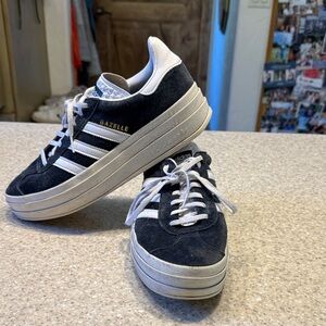 Adidas Gazelle Bold Women's Navy and White Sneakers